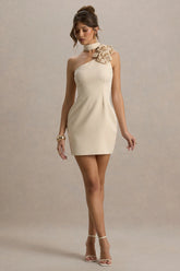 The Social | Lemon Mini Dress With Ruffled Choker