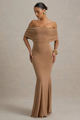 Bowden | Mocha Bardot Maxi Dress