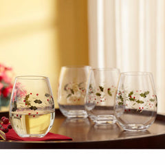 Winterberry® Set of 4 Stemless Wine Glasses