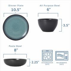 Maddox 12 Piece Dinnerware Set, Service for 4