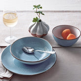 Arlie Blue 12 Piece Pasta Dinnerware Set, Service for 4