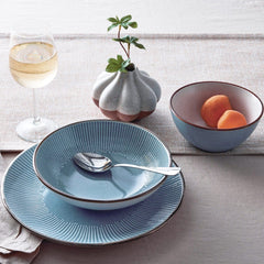Arlie Blue 12 Piece Pasta Dinnerware Set, Service for 4