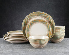 Hensley Green 12 Piece Dinnerware Set, Service for 4