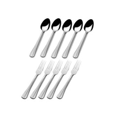 Simplicity Set of 10 Dinner Forks and Teaspoons