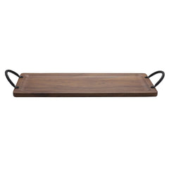 Acacia Wood Serving Tray with Handles