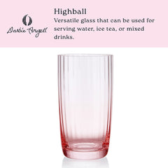 Darbie Angell Good Day Blush Set of 4 Highball Glasses