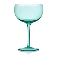 Darbie Angell Vibrance Teal Set of 4 Coupe Cocktail Glasses