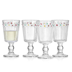Darbie Angell Painted Daisy Set of 4 Goblets