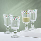 Darbie Angell Painted Daisy Set of 4 Goblets