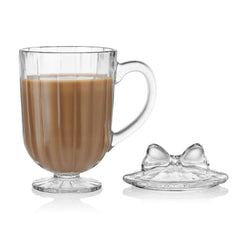 Darbie Angell Bliss Set of 2 Footed Drinking Glasses with Lids