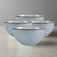 Arlie Blue Set of 4 Soup Cereal Bowls