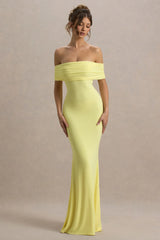 Cloe | Yellow Bardot Maxi Dress