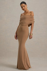 Bowden | Mocha Bardot Maxi Dress