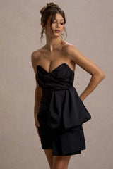 Winner | Black Bandeau Mini Dress With Oversized Bow