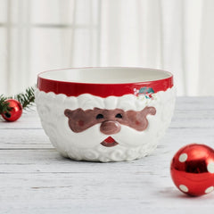 Winterberry® African American Jolly Santa Sculpted Cereal Bowl