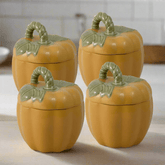 Plymouth Set of 4 Pumpkin Covered Dishes