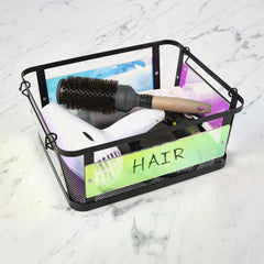 Ava Iridescent Stackable Storage Basket