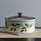 Rustic Leaves Covered Casserole