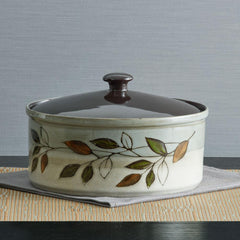 Rustic Leaves Covered Casserole