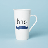 Sentiment Mugs His Mustache Latte Mug