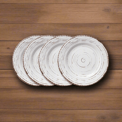 Trellis White Set of 4 Salad Plates