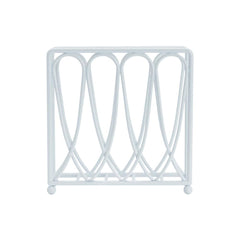 Victorian Loop White Wire Napkin Holder