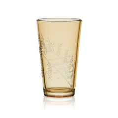 Fitz and Floyd Wildflower Highball Glasses Set of 4, Gold