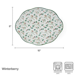 Winterberry® Set of 2 Holly Serving Platters