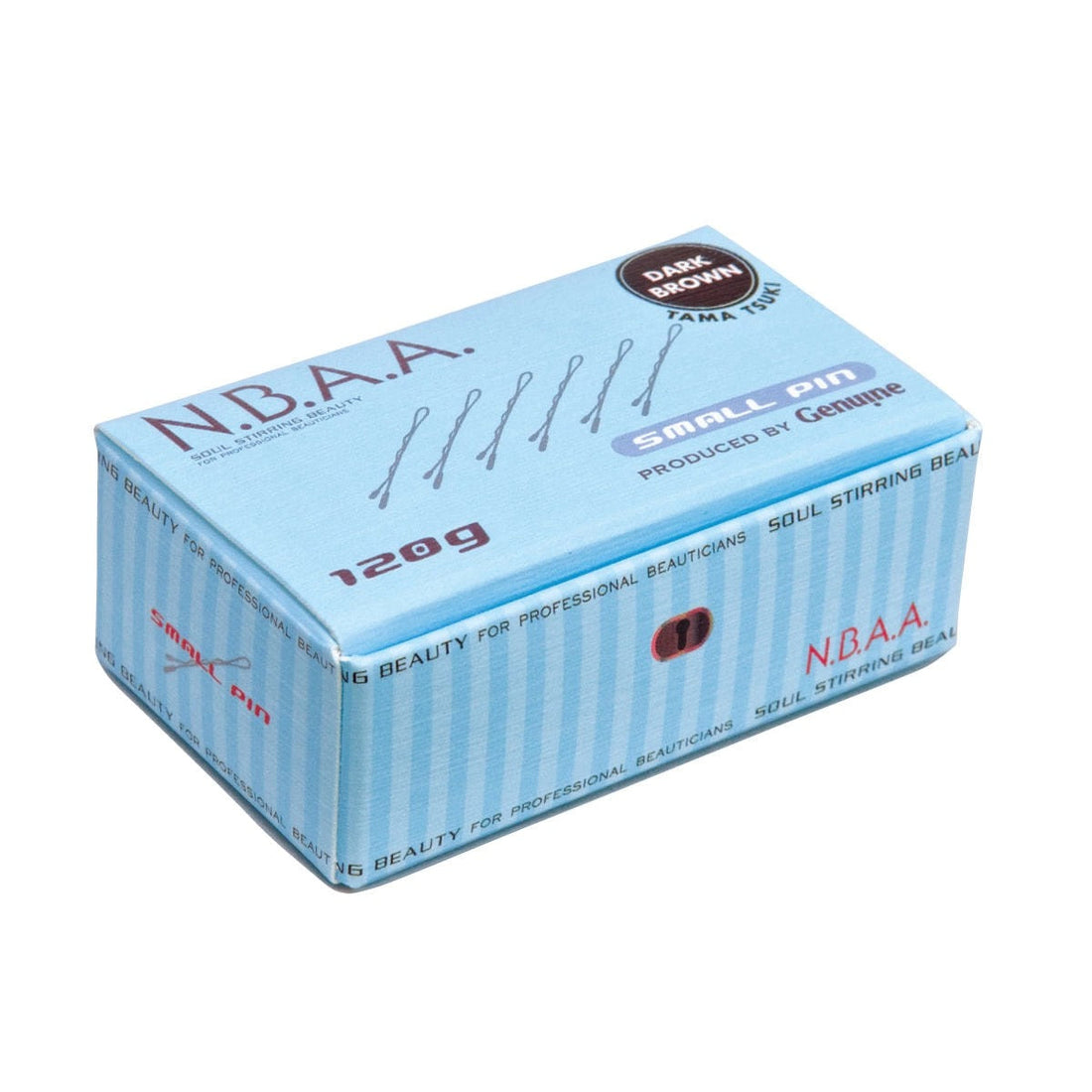 N.B.A.A. Small Hair Pins with Ball Tips Dark Brown 120 g (NB-P10)