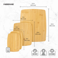 Farberware 4-Piece Bamboo Cutting Board Set