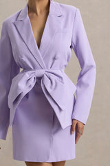 Prized | Lilac Tailored Blazer Dress With Bow