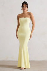Ceremony | Lemon Bandeau  Maxi Dress