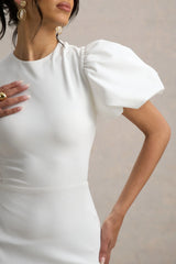 Love Letters | White Puff-Sleeve Maxi Dress