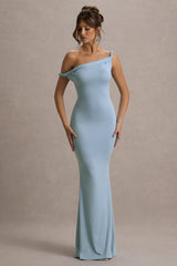 Lita | Powder Blue Twisted Asymmetric Maxi Dress