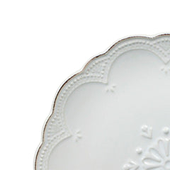 French Lace White 16 Piece Dinnerware Set Service for 4