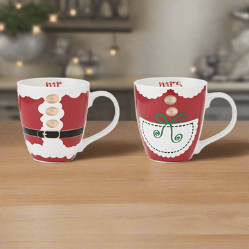 Mr. & Mrs. Santa Claus Set of 2 Mugs