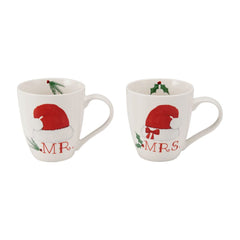 Mr. & Mrs. Santa Hat Set of 2 Mugs
