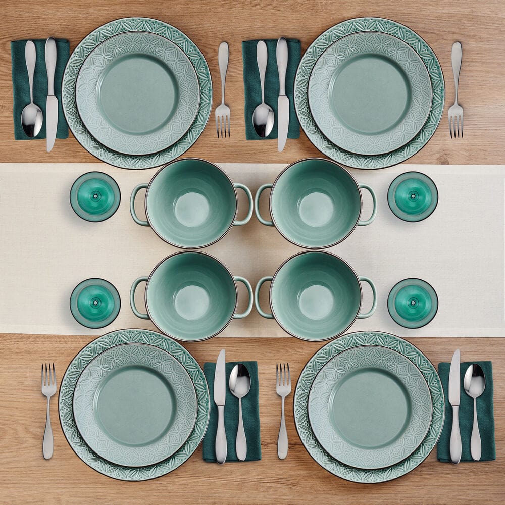 Kori Sage 12 Piece Dinnerware Set, Service for 4