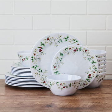 Winterberry® Melamine 24 Piece Dinnerware Set, Service for 8