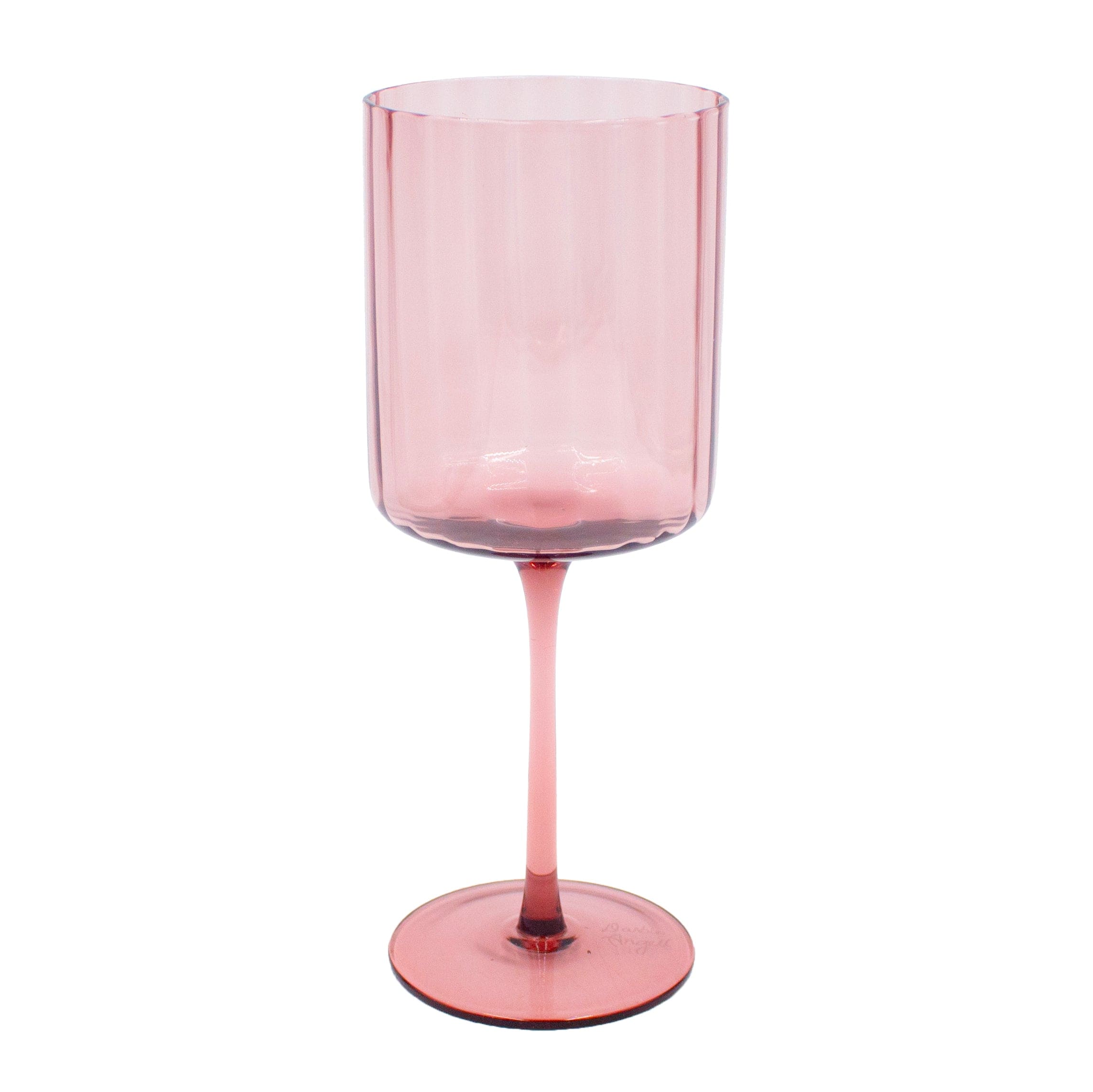 Darbie Angell Set of 4 Prismatic Lilac Wine Glasses