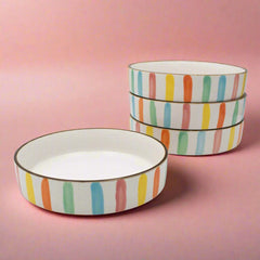 Darbie Angell Happy Spring Summer Set of 4 Pasta Bowls