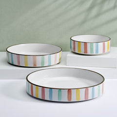 Darbie Angell Happy Spring Summer 9 Piece Bowl Set, Service for 3
