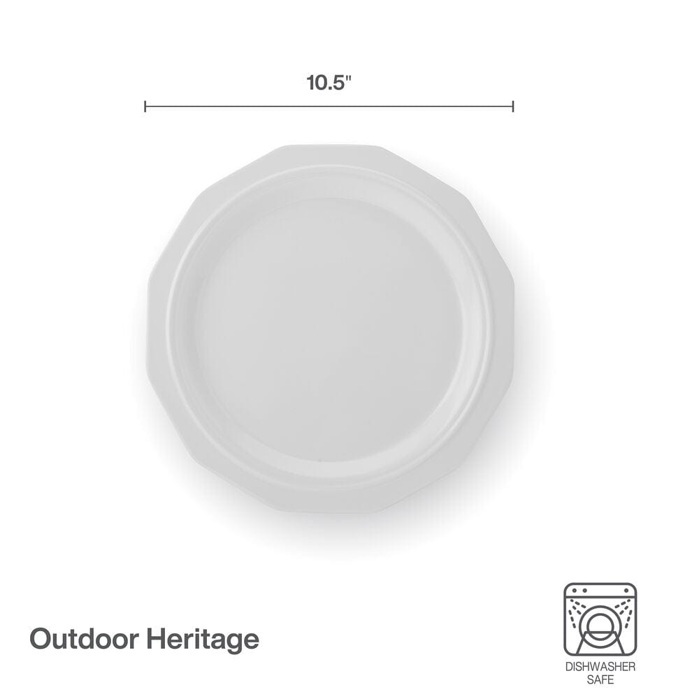 Heritage Set of 4 Outdoor Melamine Dinner Plates