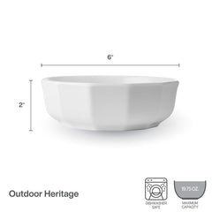 Heritage Set of 4 Outdoor Melamine Soup Cereal Bowls