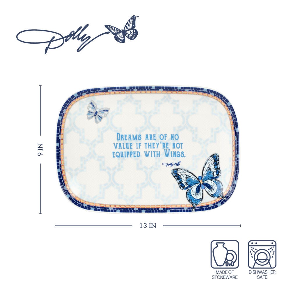 Dolly Parton Mosaic Butterfly Platter