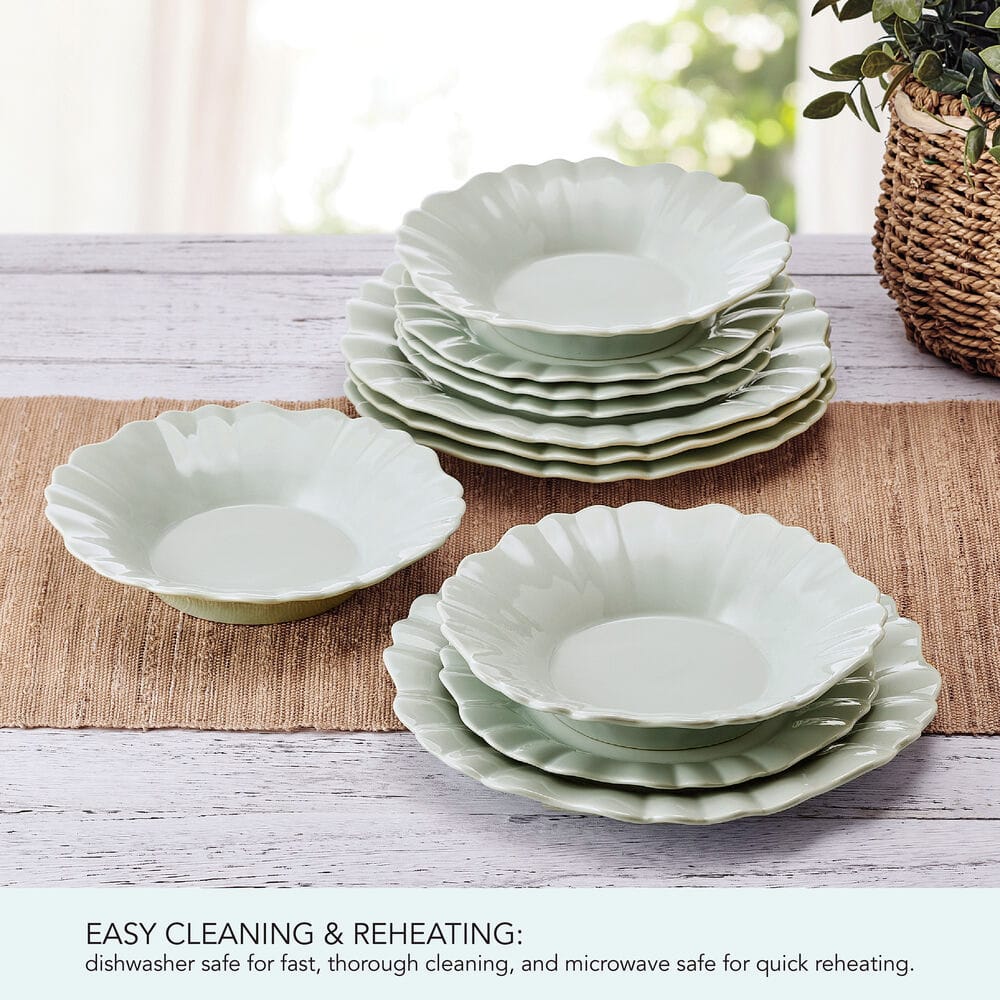 Graceful Petals 12 Piece Dinnerware Set, Service for 4
