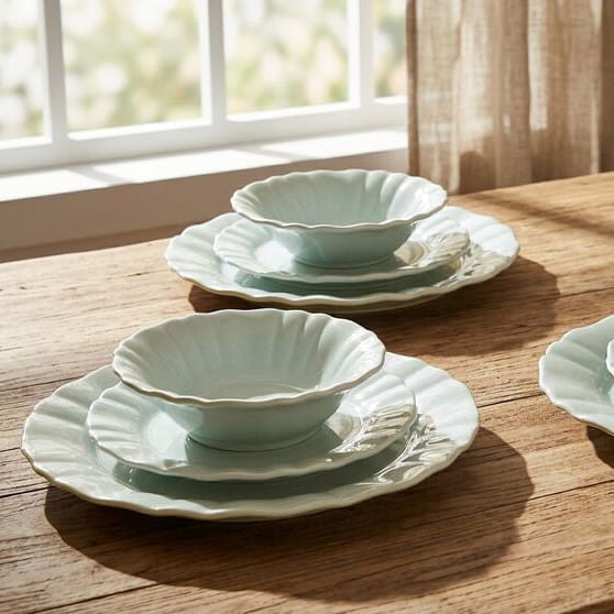 Graceful Petals 12 Piece Dinnerware Set, Service for 4