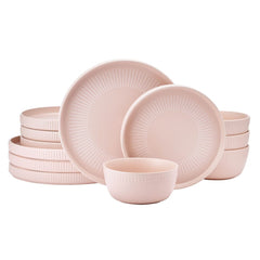 Darbie Angell Mod Blush 12 Piece Dinnerware Set, Service for 4