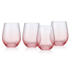 Darbie Angell Good Day Blush Set of 4 Stemless Wine