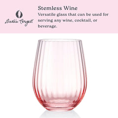 Darbie Angell Good Day Blush Set of 4 Stemless Wine